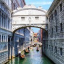 venezia veneto italia ponte dei sospiri gondole lago